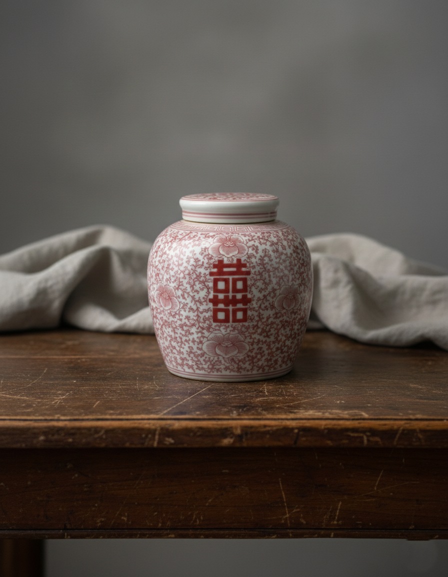 Tea Jar - Double Happiness