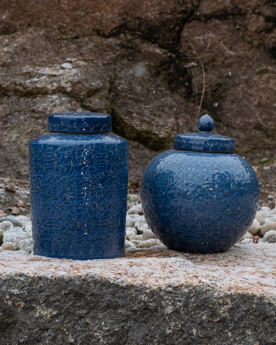 Midnight Blue Tea Jar