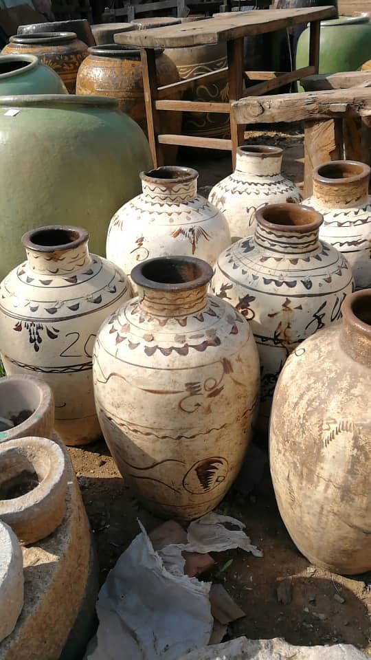 Vintage krukke med mønster