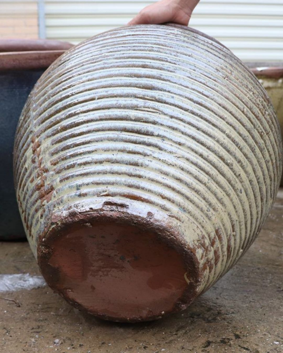 Rillet kiln blomsterpotte