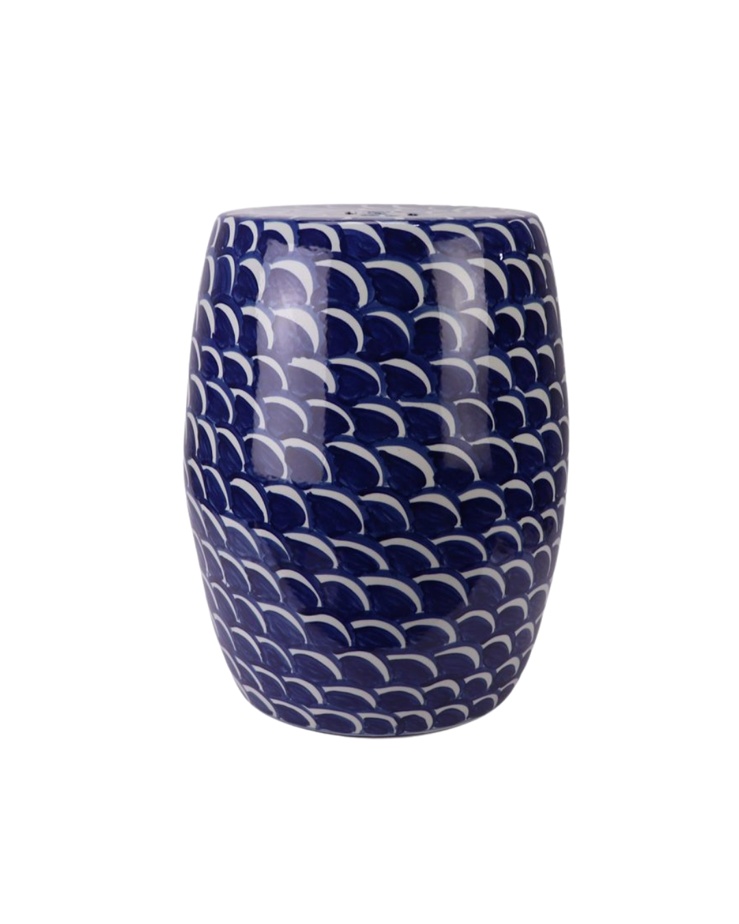 Garden Stool med blå bølger