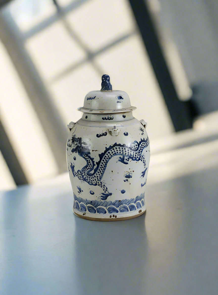 Chinoiserie Ginger Jar med drage