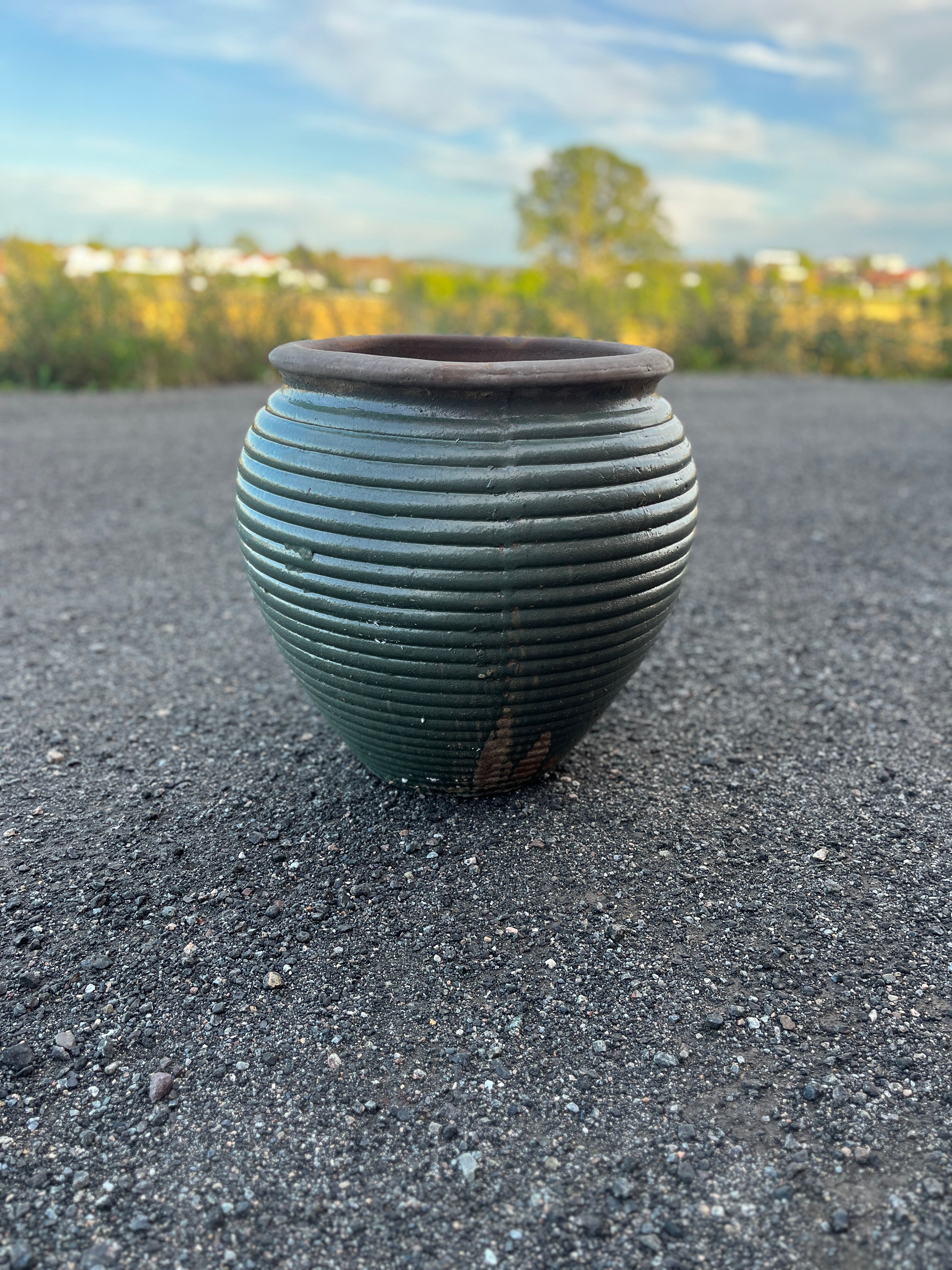Blomsterpotte - Rillet Kiln