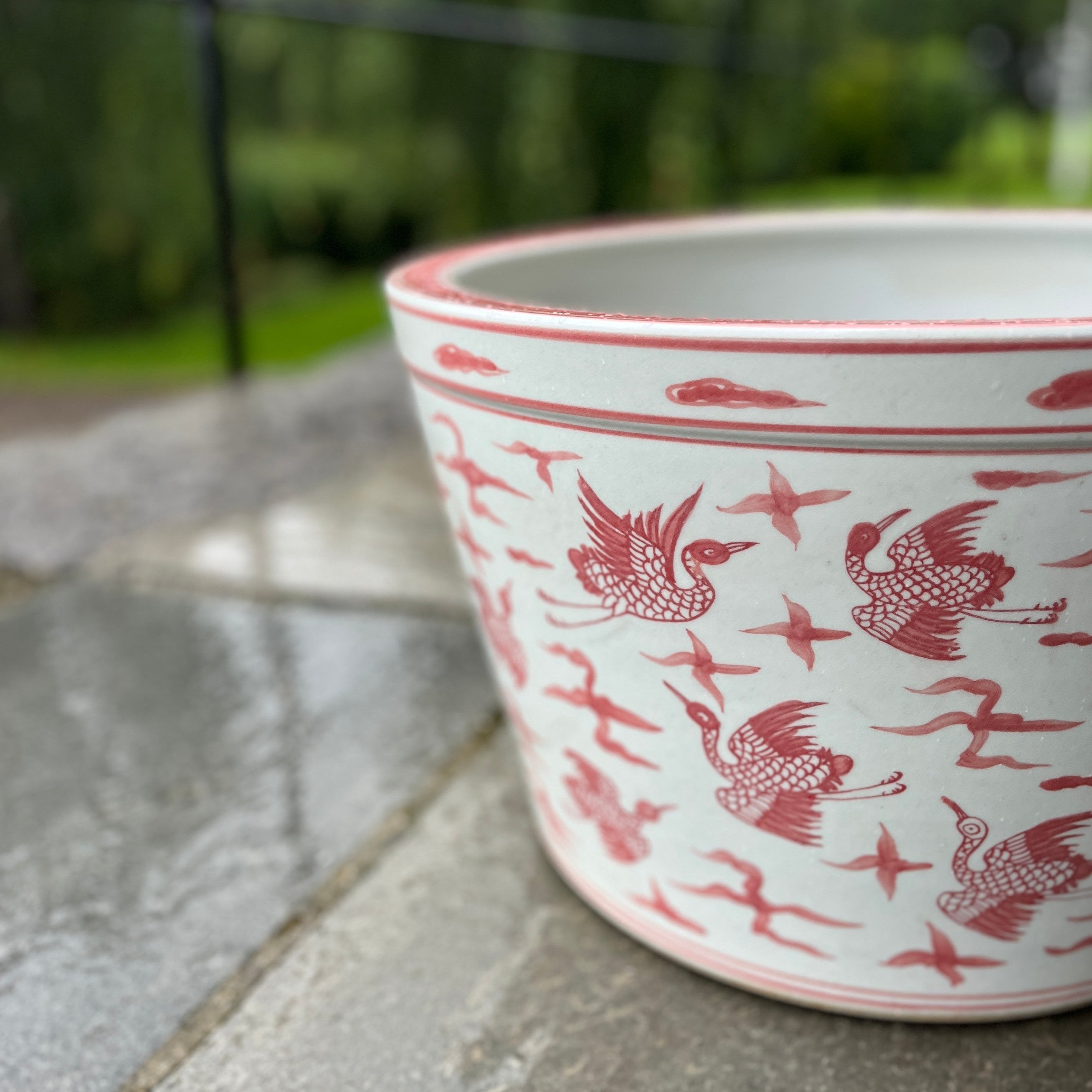 Blomsterpotte / Fat - Blushing Crane