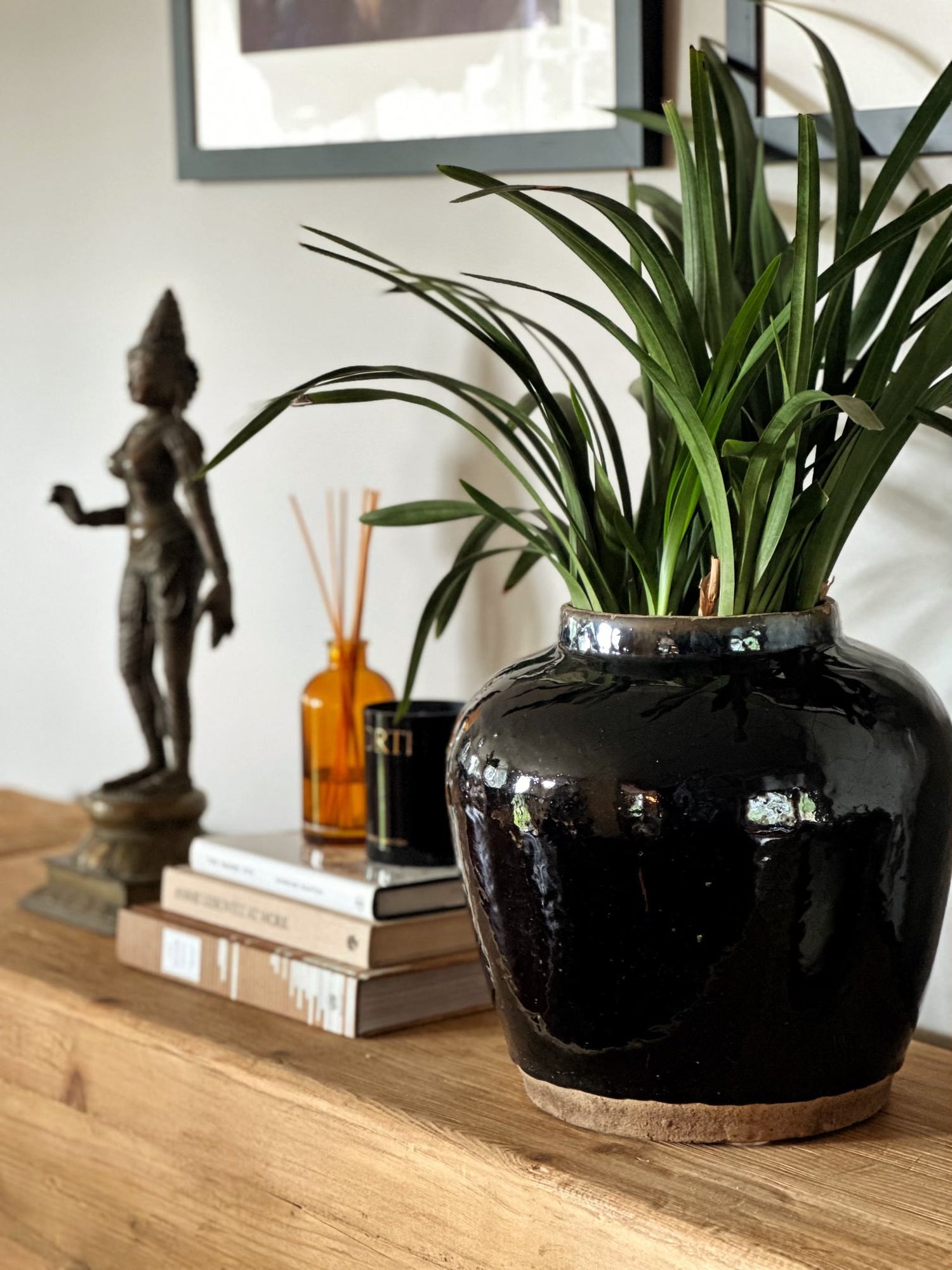 Kimchi sort glasert krukke