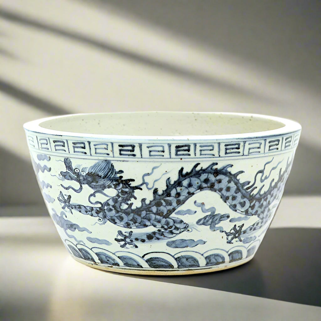 Chinoiserie drage blomsterpotte
