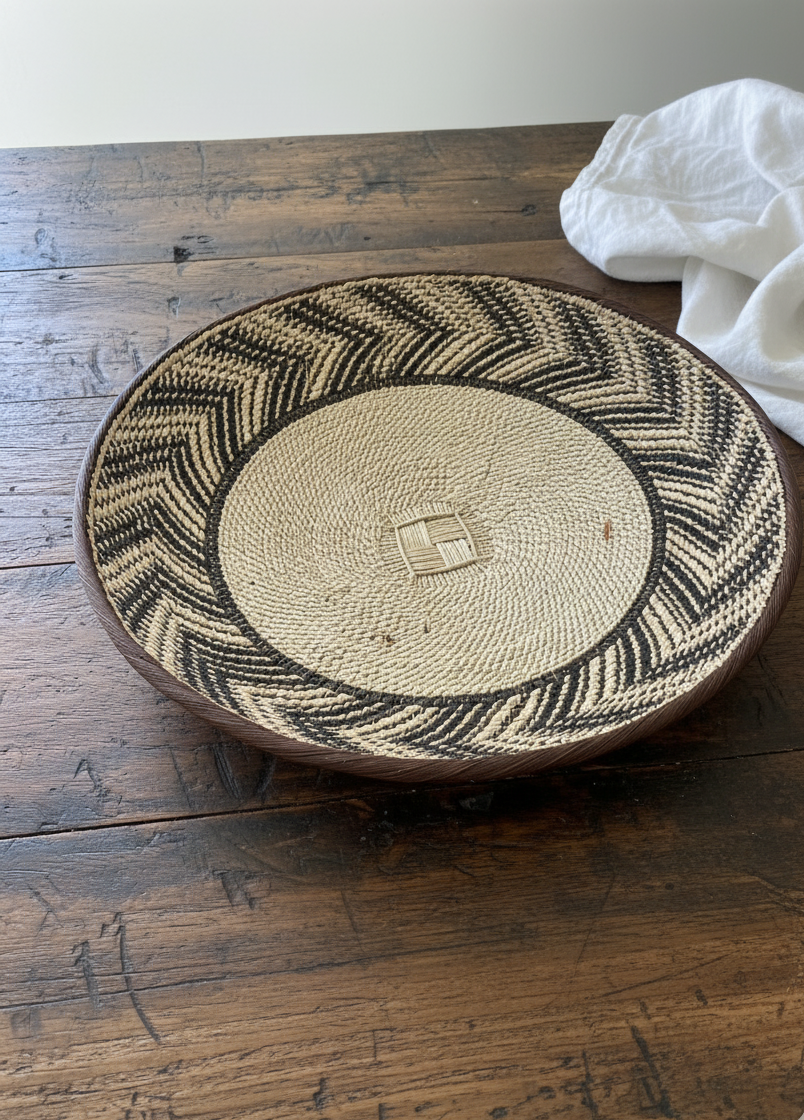 Afrikansk raffia fat