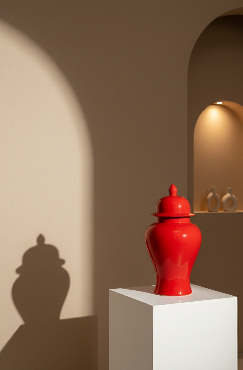 Ensfarget Ginger Jar