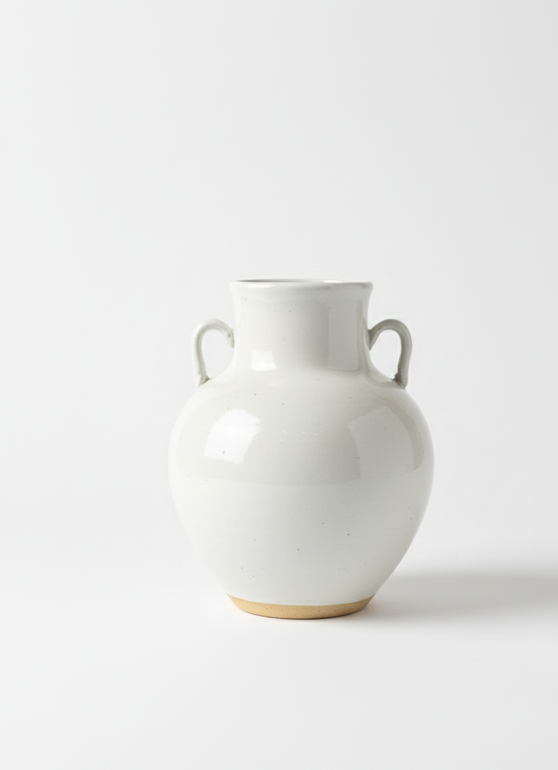 Vase - Rustikk Hvit