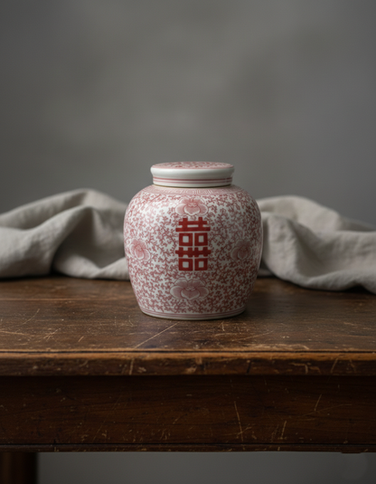 Tea Jar - Double Happiness