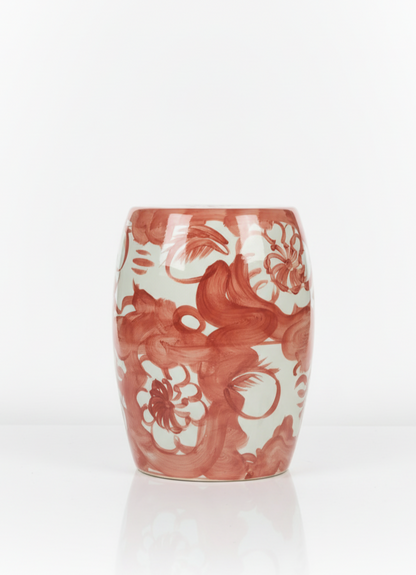 Garden Stool med rødt mønster