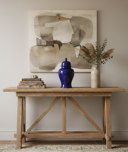 Mørk blå Ginger Jar