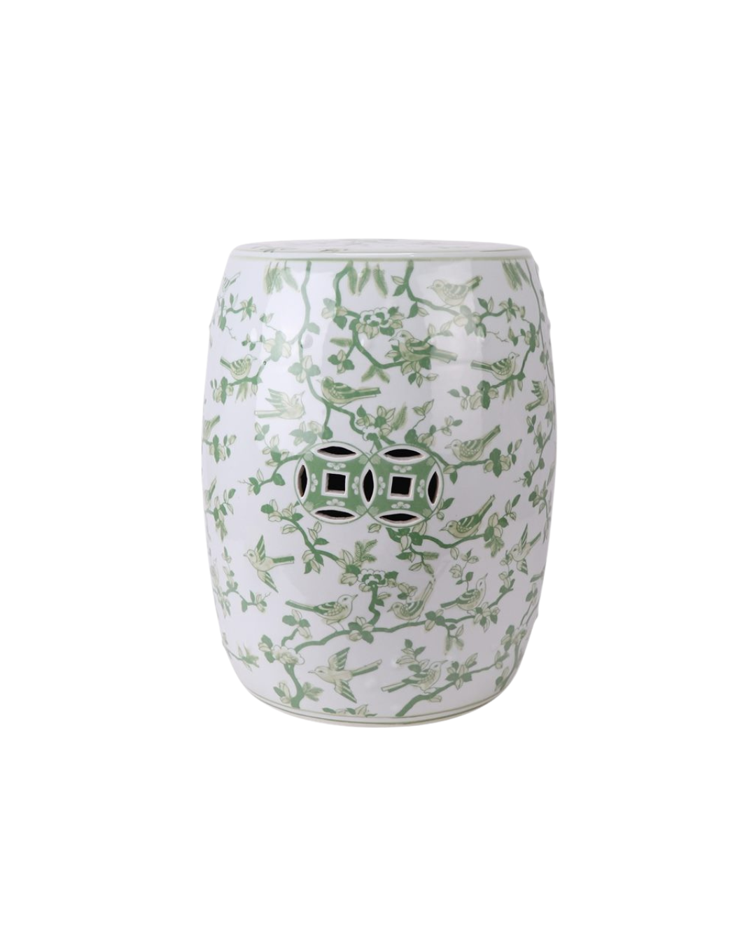 Garden Stool i hvit med grønt