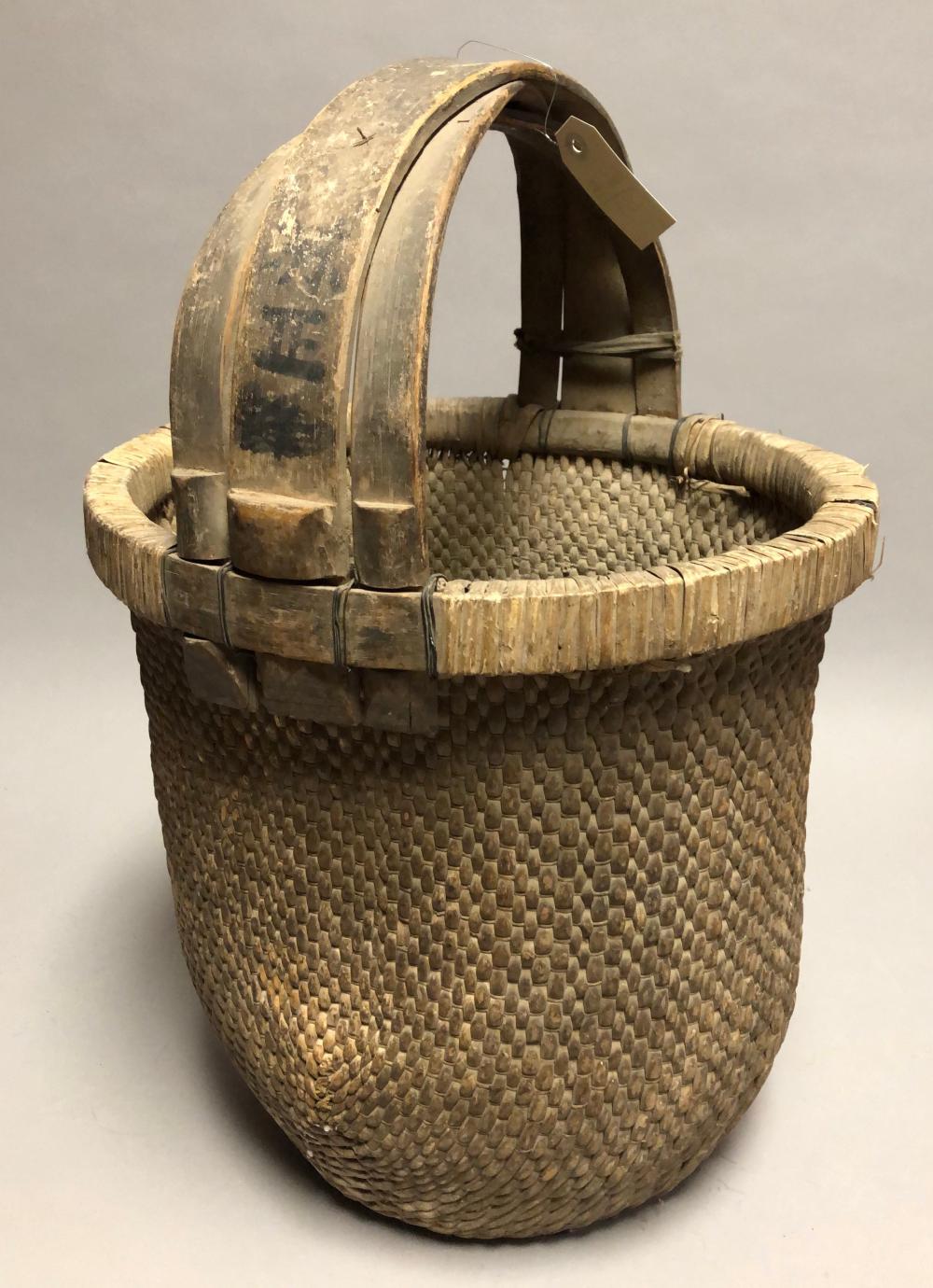 Bambus kurv med håndtak