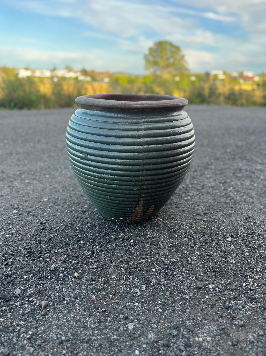 Rillet kiln blomsterpotte