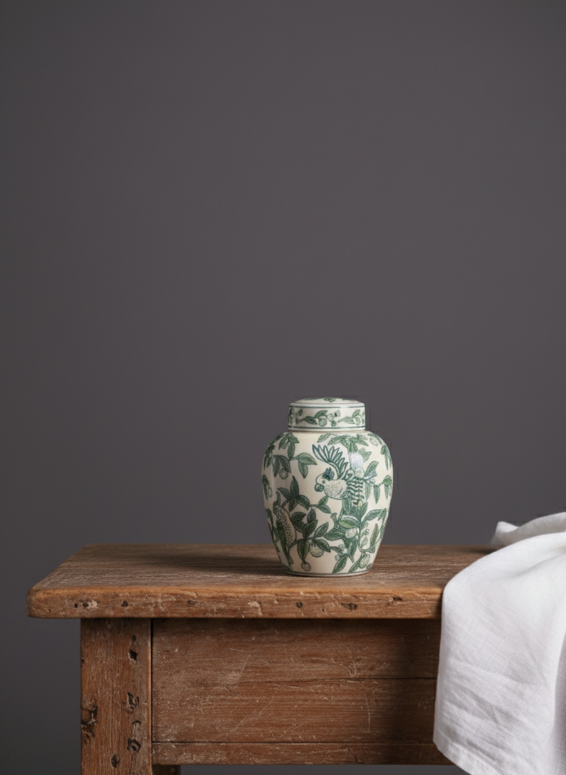 Grønn og blå Tea Jar