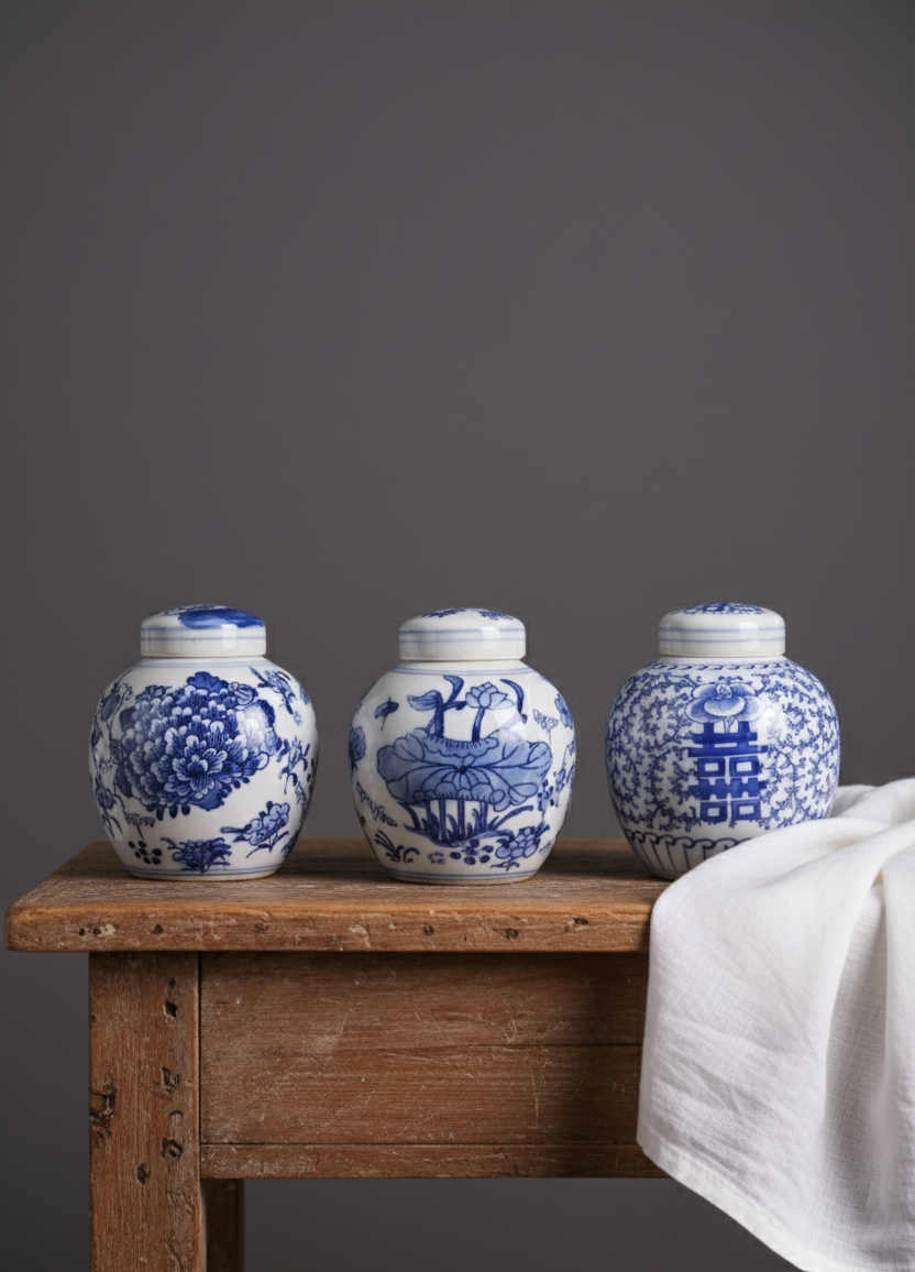 Små Chinoiserie Tea Jars