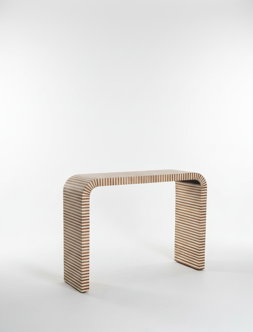 Valnøtt og harpiks konsollbord