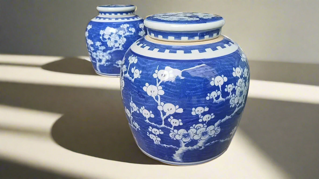 Mørk blå Tea Jar