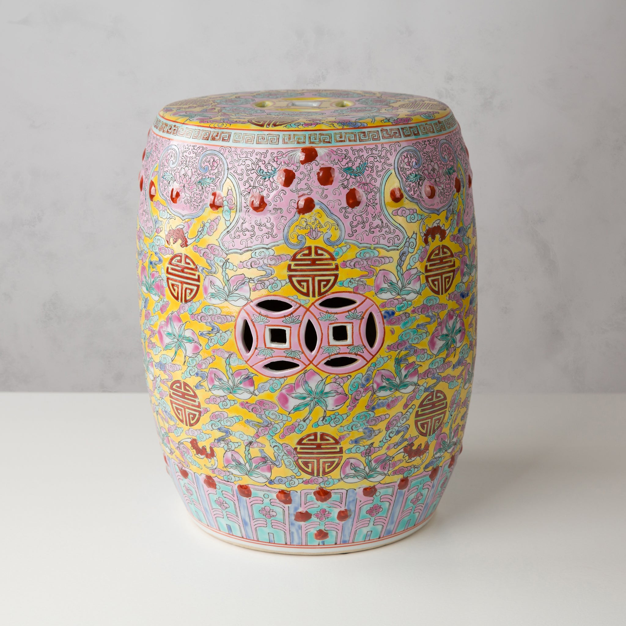 Famille Rose Garden Stool