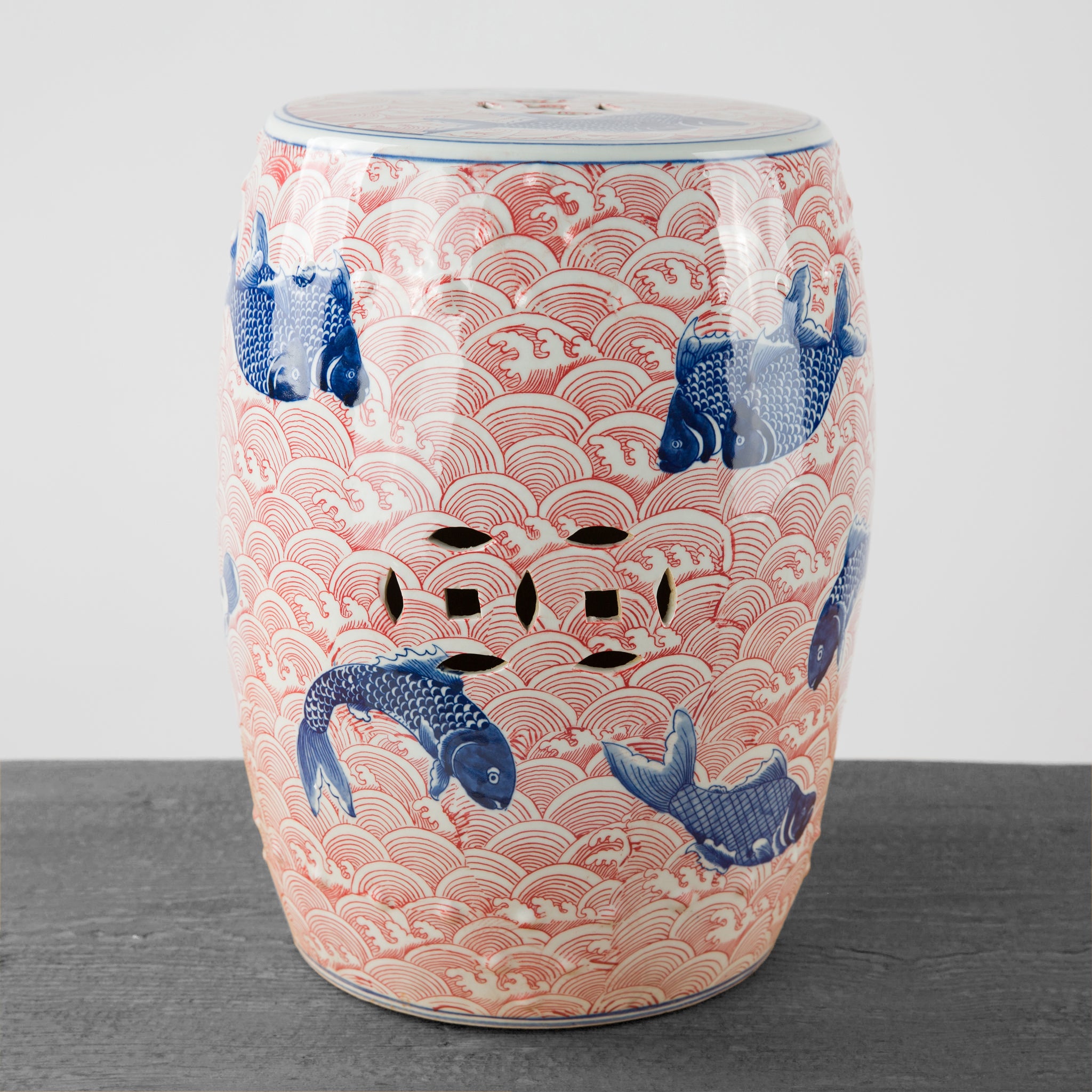 Garden Stool - Koi Fish